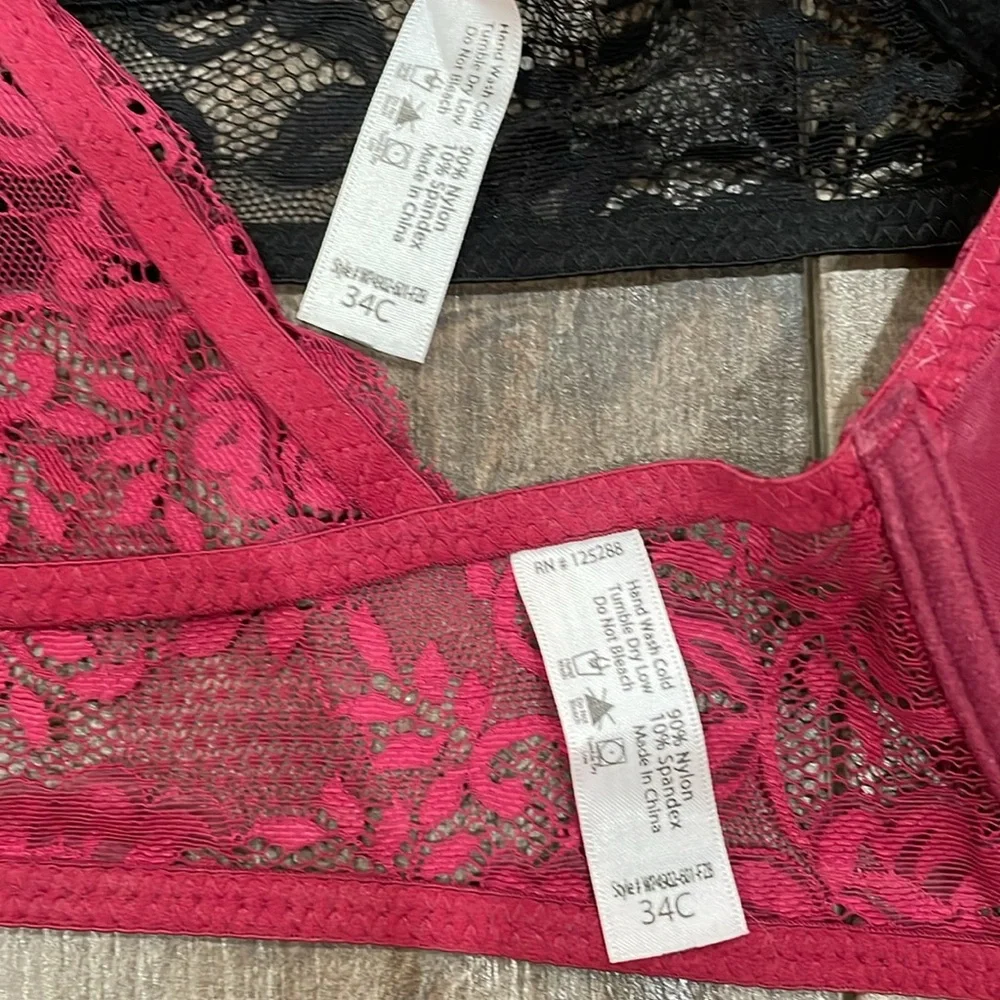 Bundle (No Brand) Padded Underwire Halter Bras Sz 34C - Picture 7 of 10